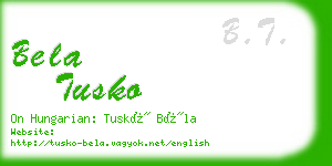 bela tusko business card